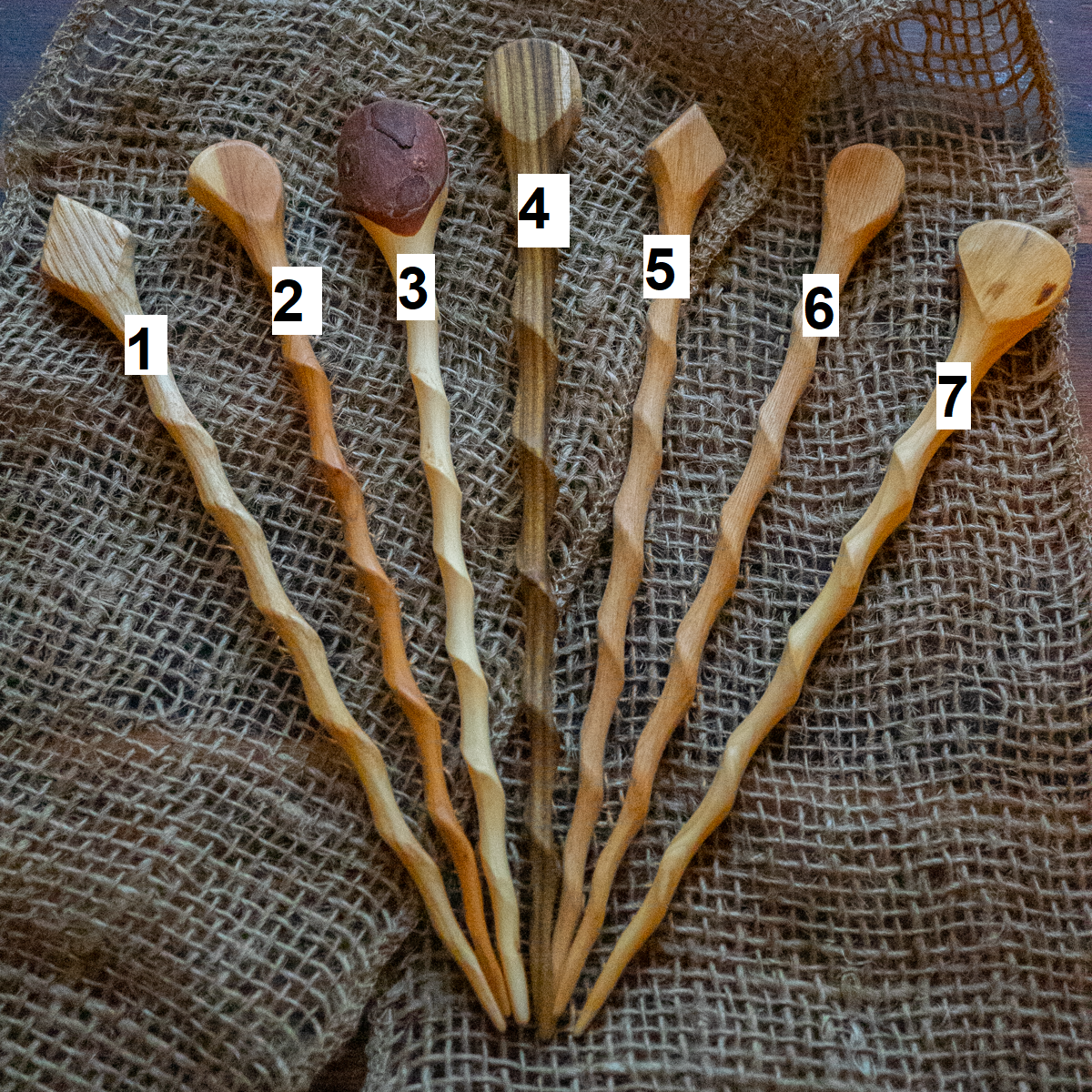 Extra lange Haarnadeln aus recyceltem Holz – Perfekter Halt für jedes Haar