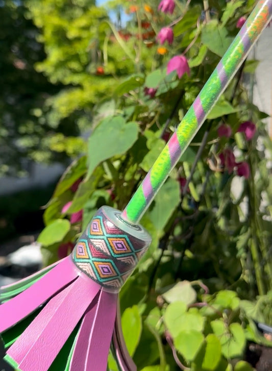 Flowerstick - medium - Farn mit grün & lila 🌿