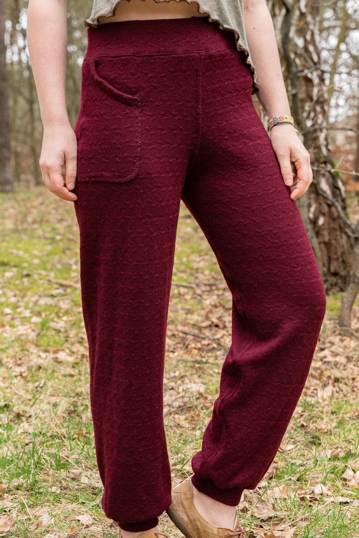 Gr. 38 - Hose aus weichem Merinostrick