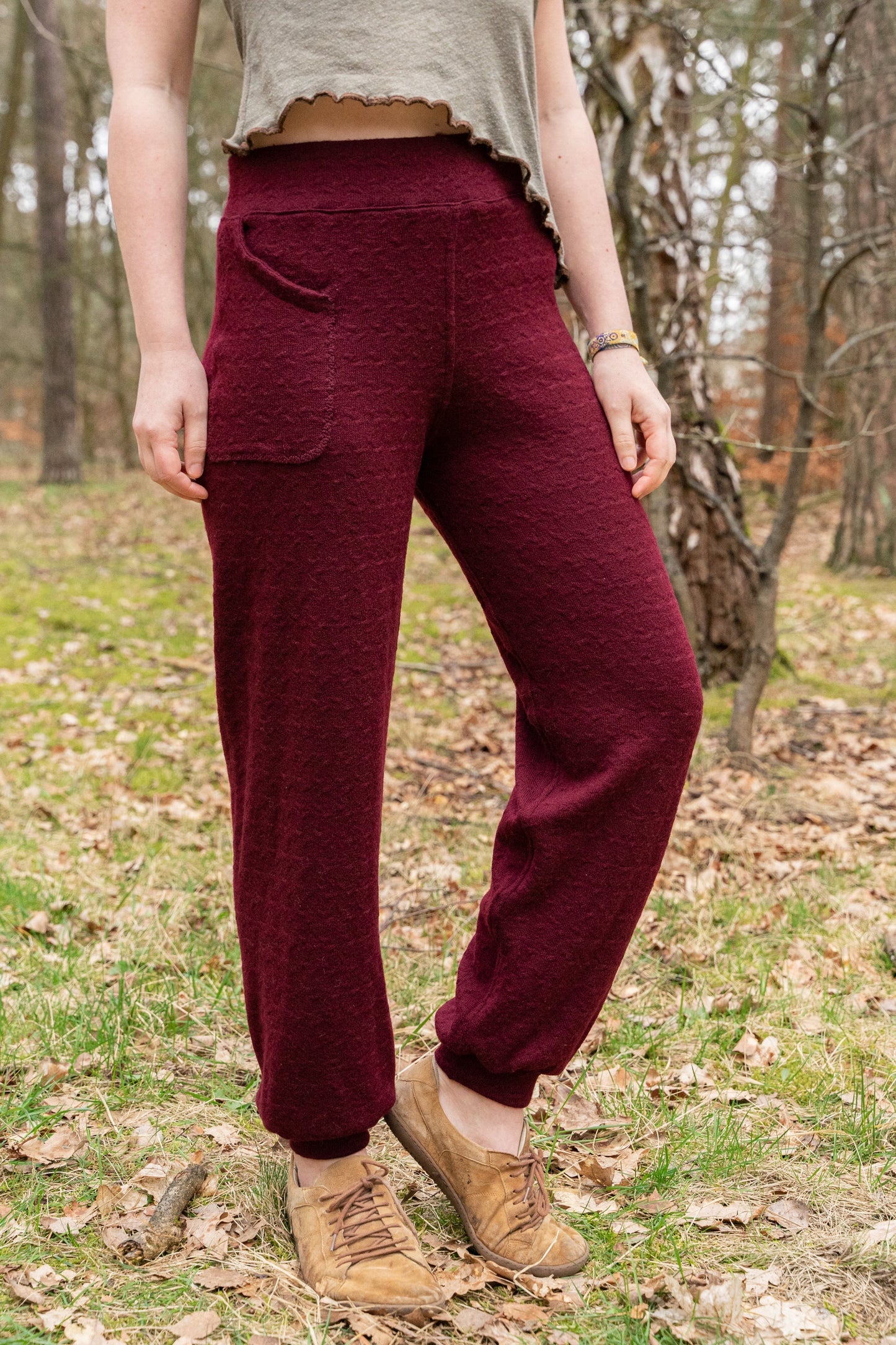 Size 38 - Trousers made of soft merino knit