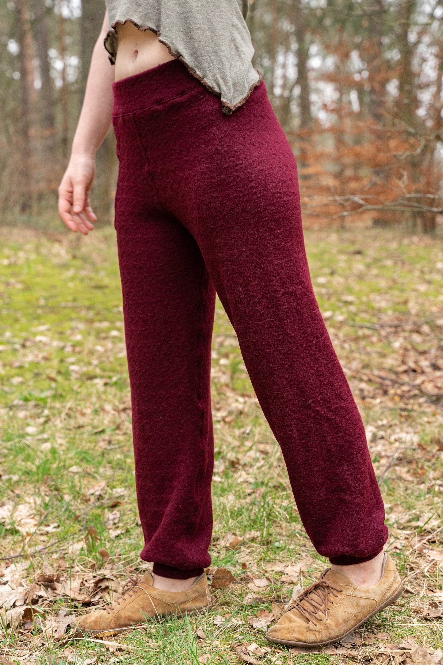 Size 38 - Trousers made of soft merino knit