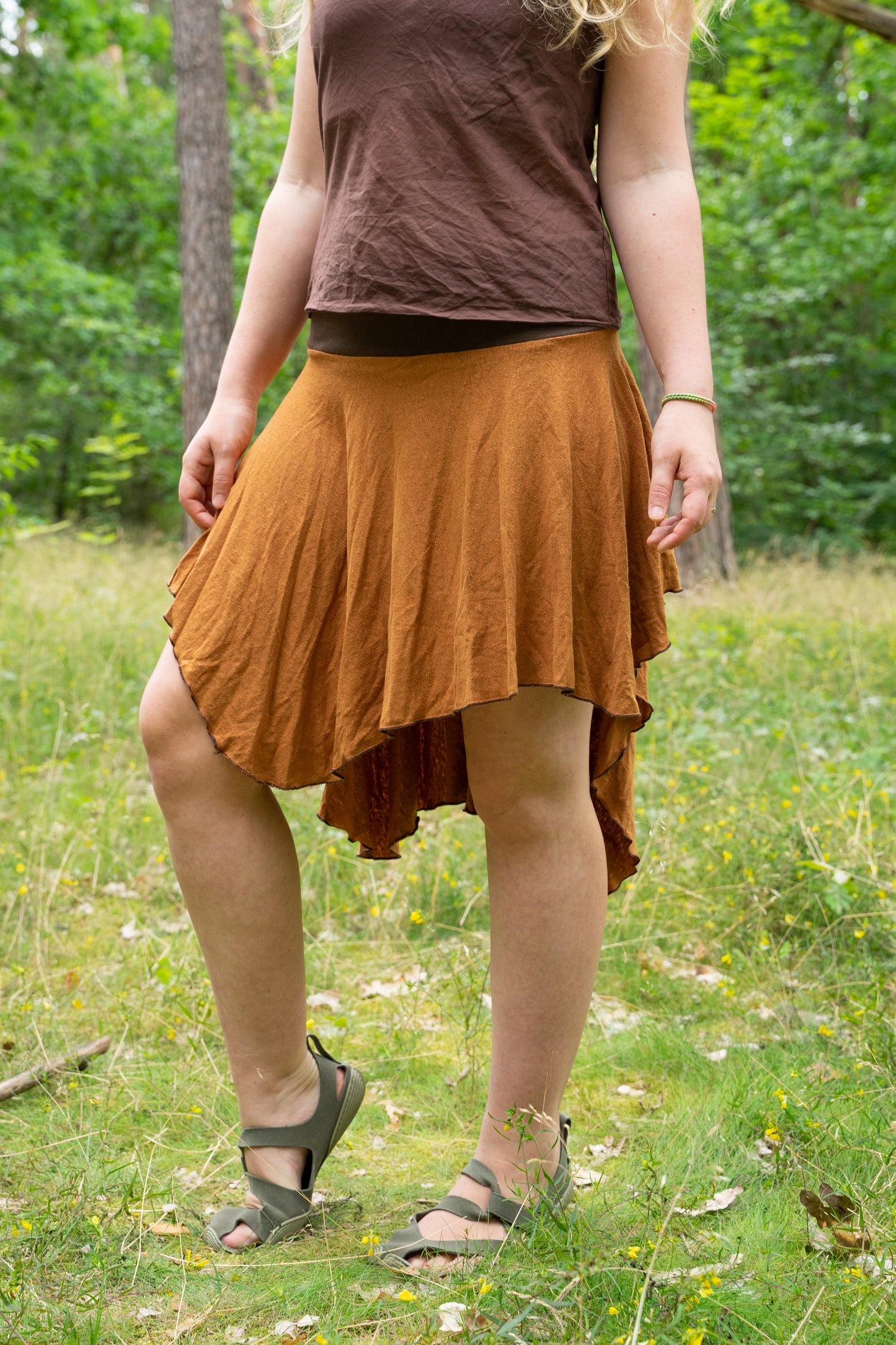 Size 36-40 pointed skirt - hemp jersey