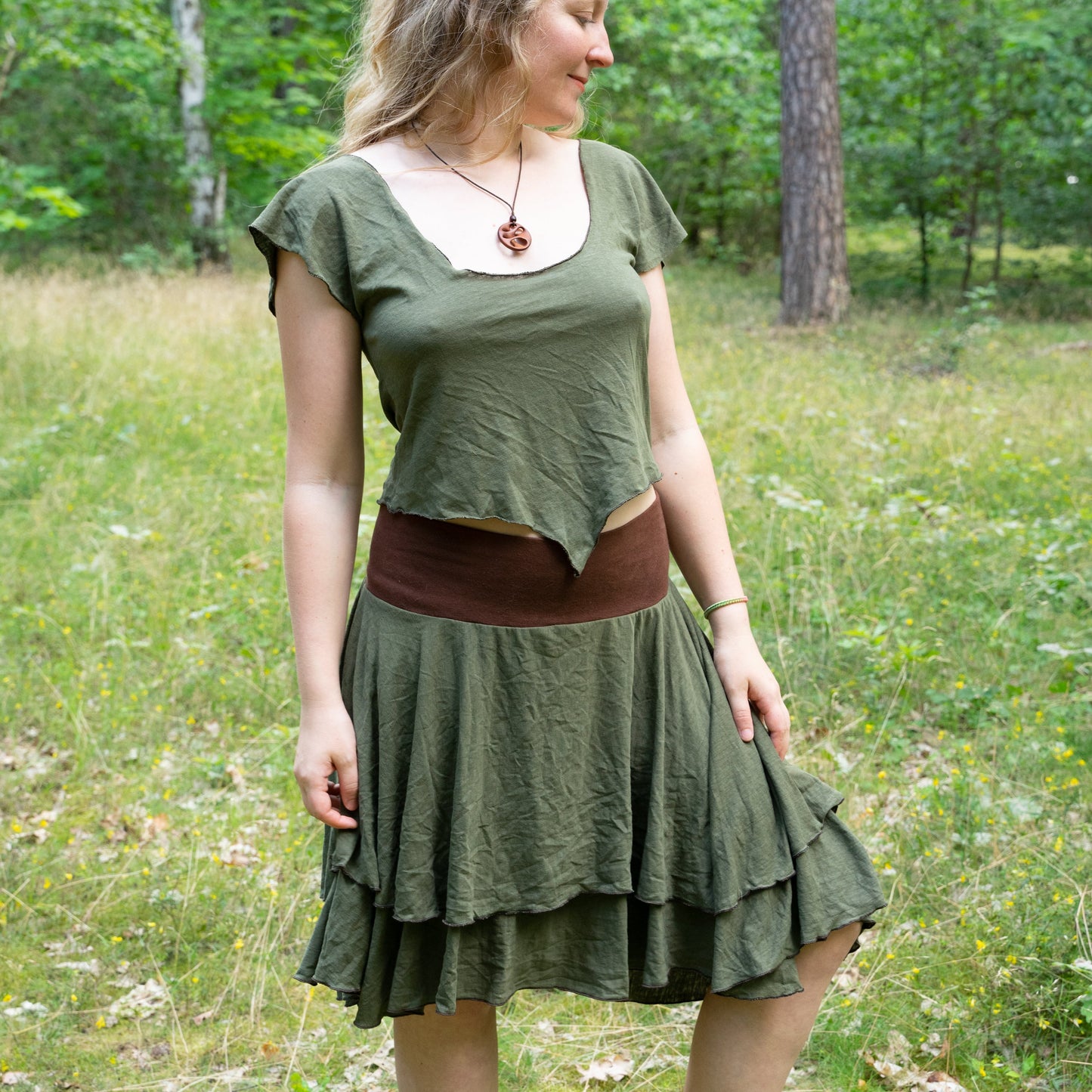 Unisize - Layered skirt - Hemp