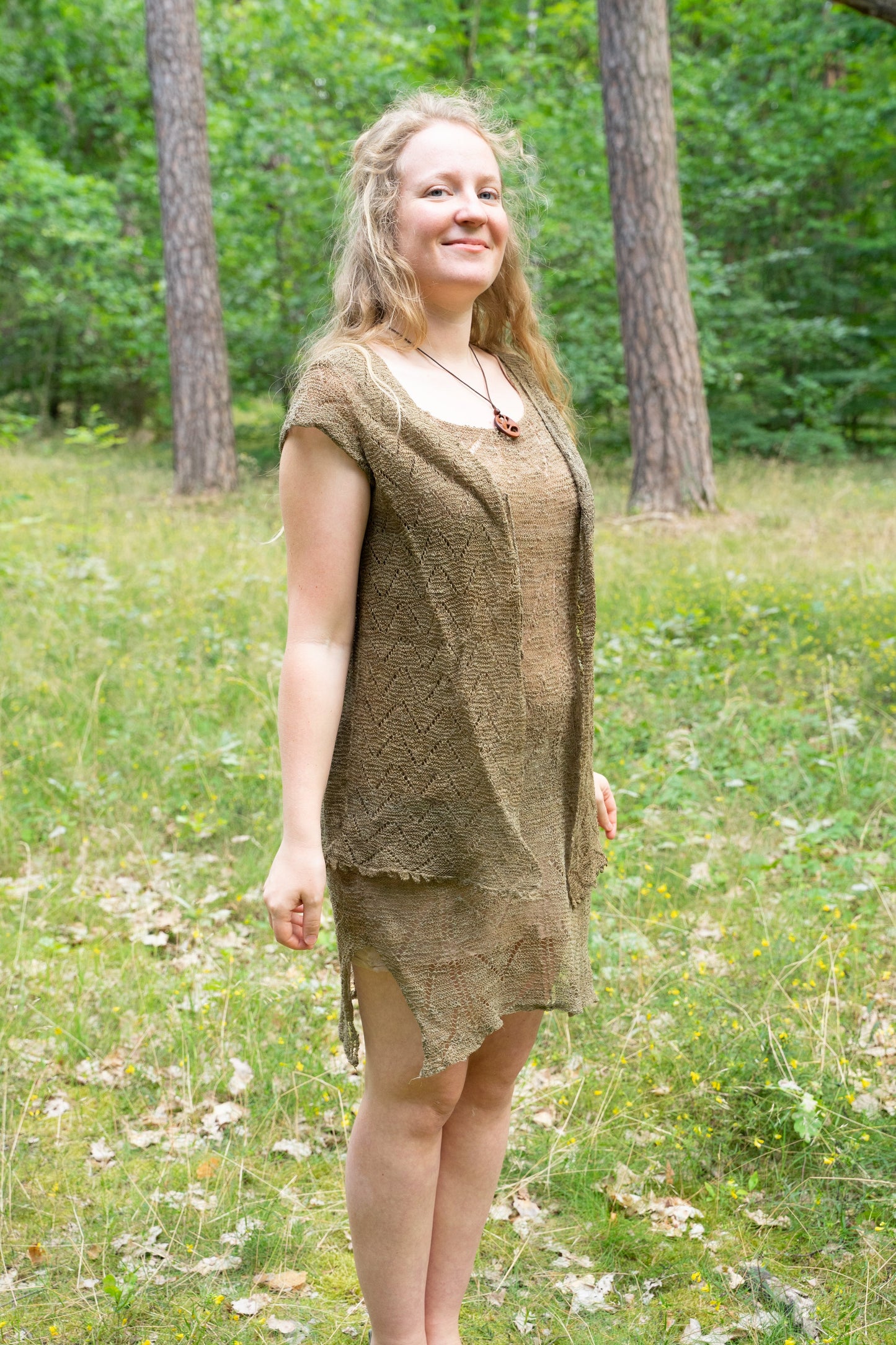 Size 36-40 - Cardigan made of nettle fibre