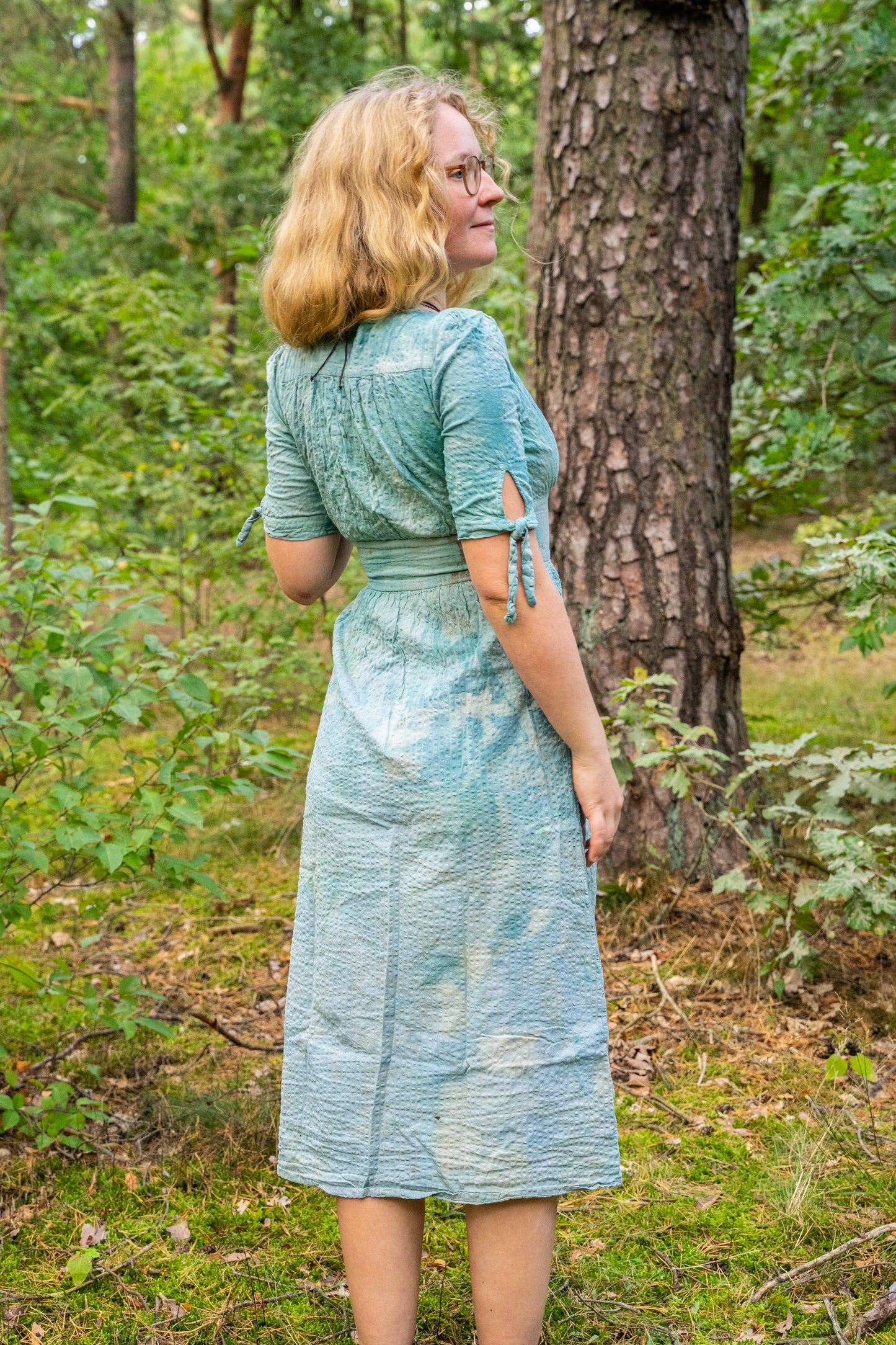Gr. 34 - Kleid im Blättertraum