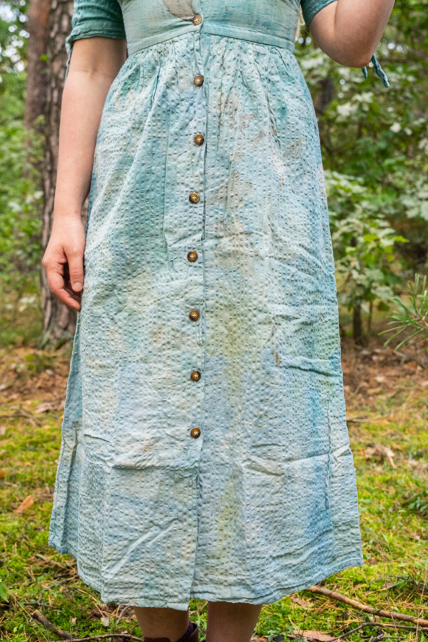 Size 34 - Dress in leaf dream