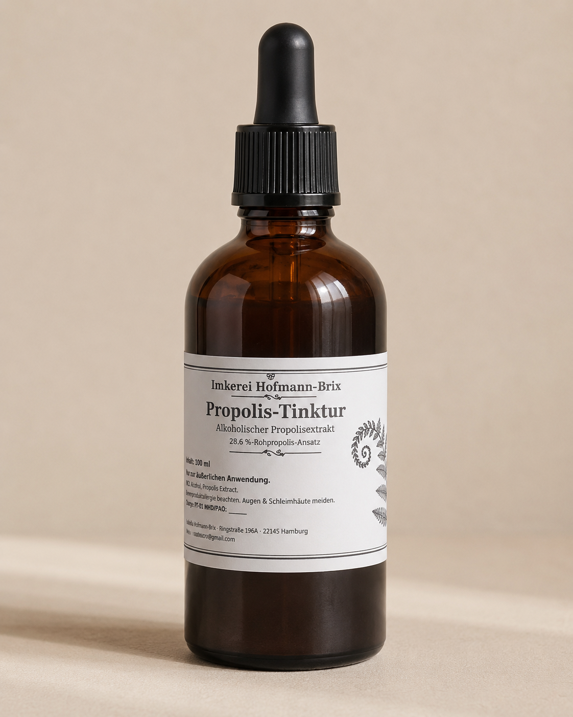 Propolis-Tinktur aus eigener Imkerei | 28,6 % Rohpropolis-Ansatz | 3–100 ml