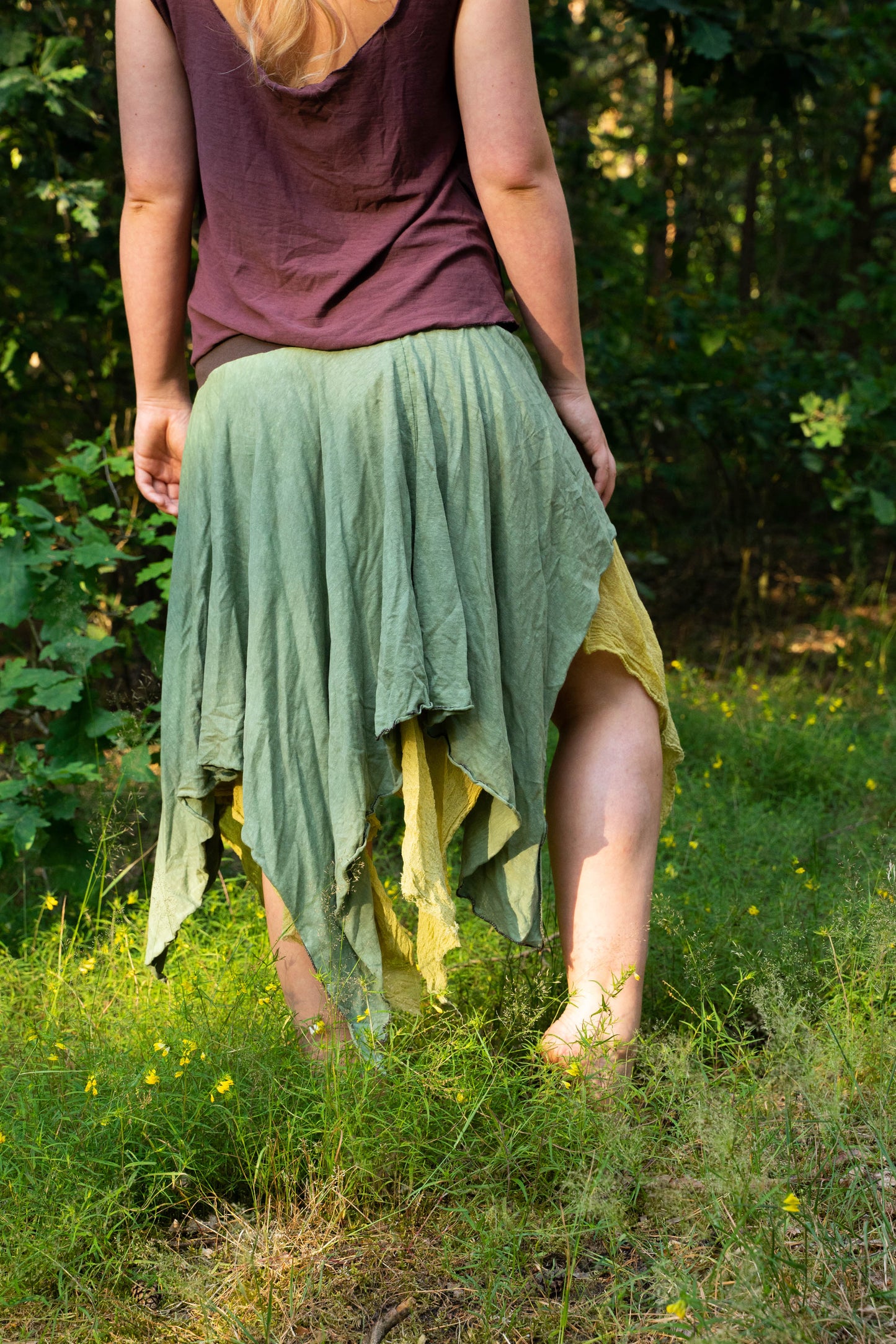 Pointed skirt - hemp