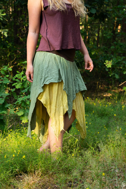 Pointed skirt - hemp