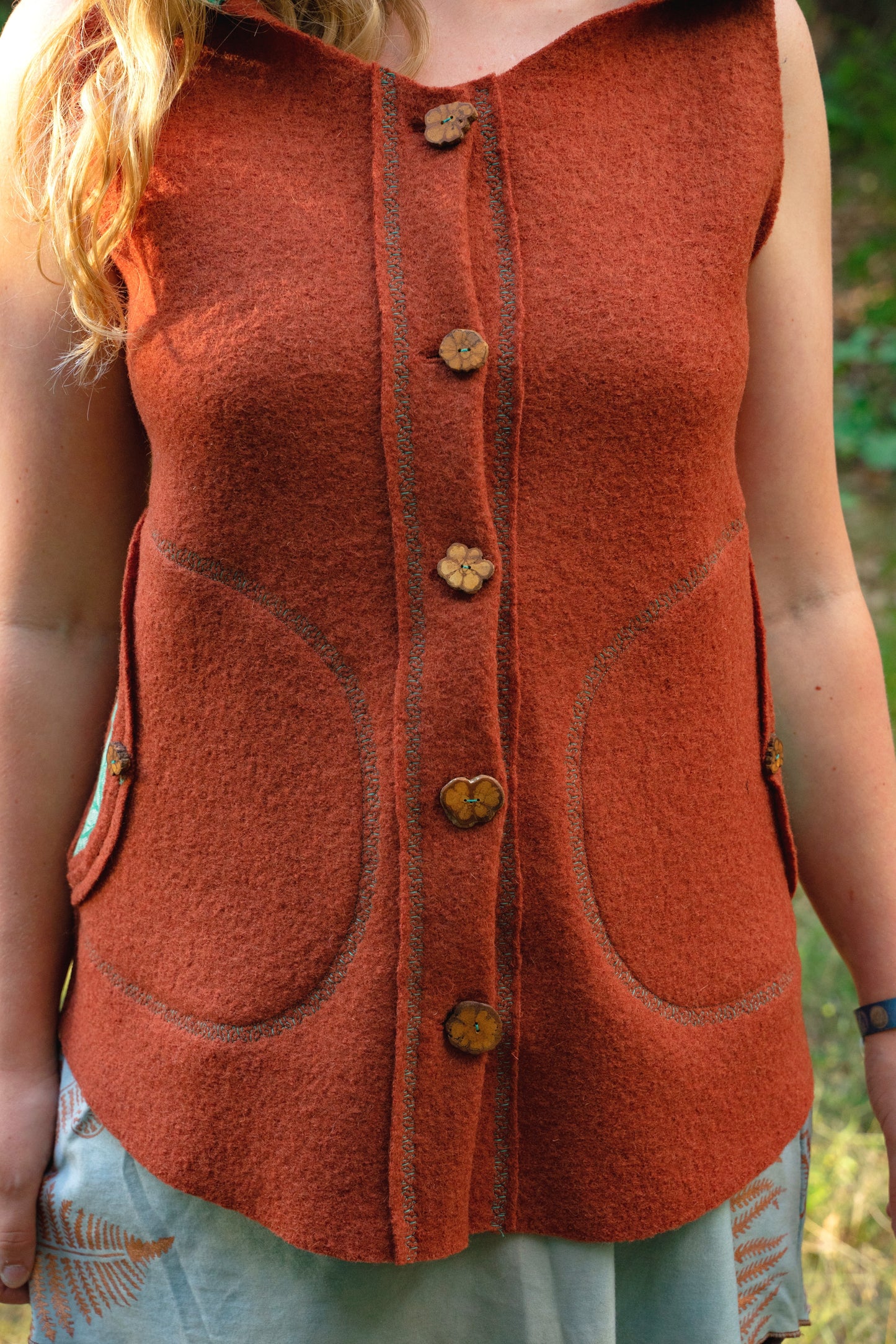 Size 38-40 - Wool felt vest